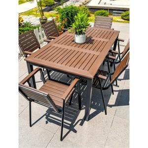 야외용 테이블 정원 가구 야외 원목 탁자 파라솔테이블 모던 정원식탁