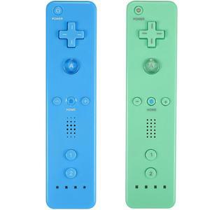 Wii /Wii U용 Yosikr 리모컨 실리콘 케이스 및 손목 스트랩 2팩 녹색 파란색