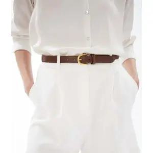 [헤지스](센텀시티점)[백화점BEST][길이조절가능] 브라운 골드버클 소가죽 여성 벨트 24mm HJBE5E406W3