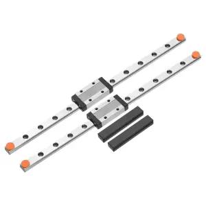 uxcell 2pcs MGN9 250mm 선형 가이드 레일 MGN9H 슬라이딩 캐리지 블록 베어링 강철 및 플라스틱 미니