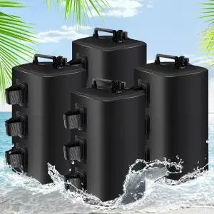 FRUITEAM 캐노피-무게 4종 세트 88LBS 헤비 듀티 500D PVC 충전식 텐트 무게 햇빛 보호를 위한 누수 방지