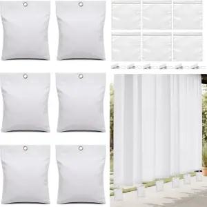 릴렉스웩스 6팩 커튼 웨이트 16온스 야외 백 드레이퍼 무게 하의 가제보 샌드백 카바나 퍼골라 가든 홀더