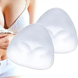 수영복 비키니 스포츠 브라를 위한 SEEKUP 브라 패드 가슴 강화제 삼각형 실리콘 삽입 방수