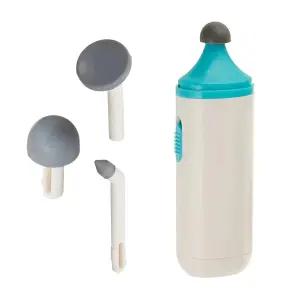 배터리가 장착된 롤리안 미니 마사지기 헤드 교체가 가능한 휴대용 컴팩트 마사지기로 흉터 가시성 조용한