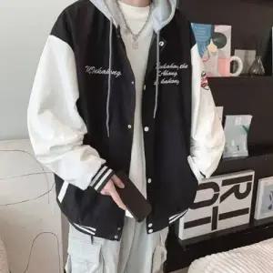 가을 아우터 간절기 밑단 두줄 라인 야구점퍼