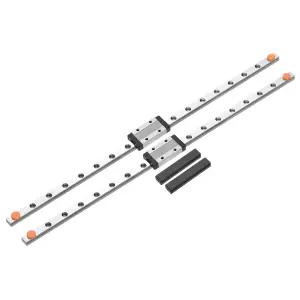 uxcell 2pcs MGN9 350mm 선형 가이드 레일 MGN9H 슬라이딩 캐리지 블록 베어링 강철 및 플라스틱 미니