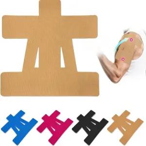 12 카운트 키네시올로지 어깨용 테이프 용 어깨 사용하기 쉽게 사전 절단. 신축성 있는 면 소재로 4-7일