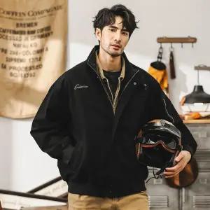 EAMT 남친 블랙 빈티지 가을 바람막이 점퍼 헤비 카고 코트 하드 사파리 재킷 YJ3