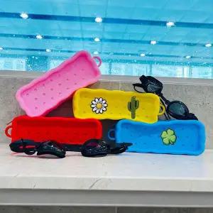 독특한 수영안경 파우치 실리콘소재 수경보호 지퍼마감 악세서리