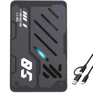 Tianken 울트라 슬림 휴대용 외장 하드 드라이브 USB 3.1형 C HDD 스토리지 - PC, 노트북, Mac, Xbox One, PS4, PS5 (1TB)