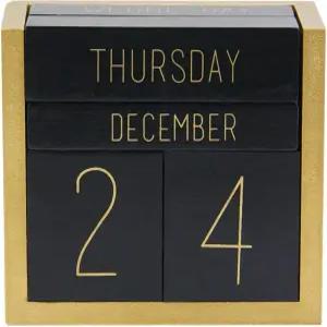 쥬골 나무 영구 달력 블록 일일 사무실 책상 액세서리(블랙)