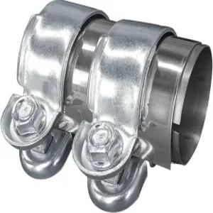 2인치 자동차 배기 클램프 스테인리스 스틸 버트 조인트 볼트 밴드 플랜지 어셈블리 머플러용 범용 튜브