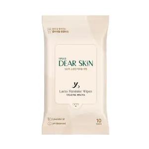 [롯데백화점]깨끗한나라 디어스킨 락토 페미닌 여성청결 티슈 10매