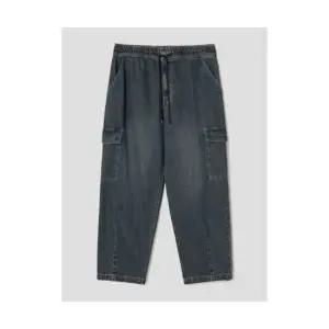 에잇세컨즈 8SECONDS 빈티지 경량 밴딩 카고 데님 팬츠 네이비 425421LP6R 405350