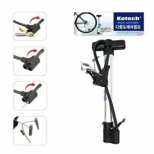 다용도에어펌프 자전거펌프 던롭 슈레더 프레스타