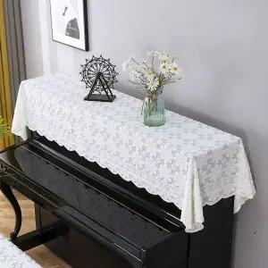 레이스 피아노 덮개 먼지커버 오염방지 90 x 200cm 교회 학원 호텔