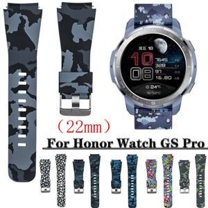화웨이 GT 2 2Pro 용 아너 워치 프로 스트랩 매직 46mm, 카모플라주 패턴 스포츠 실리콘 팔찌