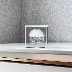 인테리어 비 소품 크리스탈 큐브 구름 장식