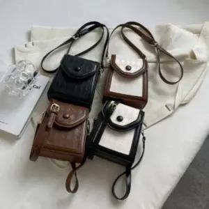 휴대폰 가방 미니 크로스백 4컬러 여성용 스마트폰 파우치 가벼운 보조가방 여행용 미니백 데일리 소품 수