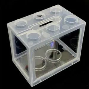 ( )블럭 미니 어항 투명 투명저금통 초미니어항 마리모만들기 마리모어항 인테리어저금통 블럭어항 디자인