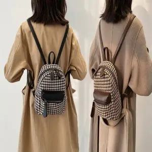 백팩 패션 여자 여자 가방 미니 작은 체크 하운드