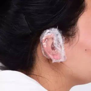 일회용 방수 귀덮개 100매 비닐 이어캡 일회용귀마개 귀비닐 비닐캡 염색커버 귀보호 염색귀커버 염색용귀