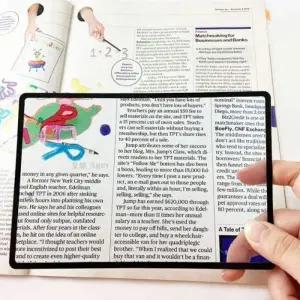 (색상 블랙-1P)[DL] 다용도 신문 책 글씨 확대경 사각 미니 독서 돋보기