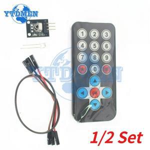 1-2세트 HX1838 적외선 원격 제어 모듈 무선 IR 수신기 DIY 키트 아두이노 라즈베리 파이용