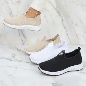 |CCS7EFA|여성 통기성 슬립온 에어니트 데일리 슈즈