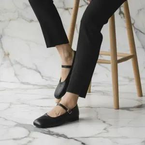 |CCS7EF3|여성용 데일리 사무실 스타일 클래식 메리제인 플랫 신발