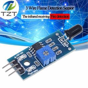 LM393 3 핀 IR 불꽃 감지 센서 모듈 화재 Arduino Diy Kit 용 적외선 수신기