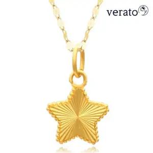 베라토 24K 순금  샤이닝 스타 컷팅 세미 목걸이 0.85g S