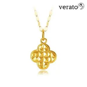 베라토 24K 순금 데일리 데일리 크로버 세미 목걸이 0.6g S