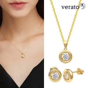 베라토 24K 순금 솔리드 목걸이 S 서클 주얼리 세트