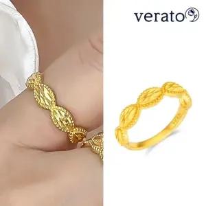 베라토 24K 순금 클래식 마퀴즈 다이아 컷팅 반지 3.75g