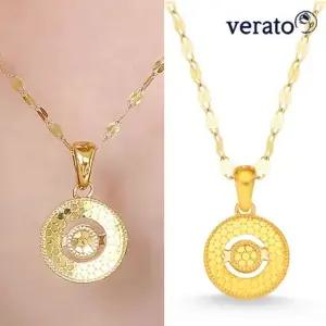 베라토 24K 순금 GH 글로우 써클 무빙 라운드 목걸이 S