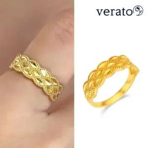 베라토 24K 순금 볼륨 레이스 컷팅 반지 3.75g