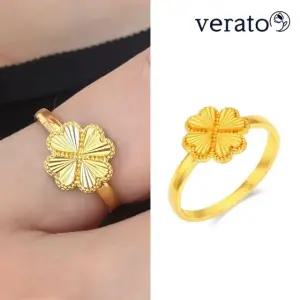 베라토 24K 순금 썬라이즈 행운 크로버 반지 3.75g