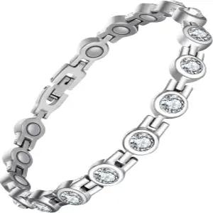 여성용 제카노리 초고강도 마그네틱 팔찌 3500 가우스 자석이 있는 티타늄 스틸 이상적인 선물