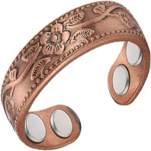 여성용 빅매그 구리 자석 반지 엄지손가락 보석 선물(4배 플럼)