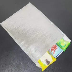 [에이치플러스몰]테이크아웃 25x35+4.5cm 접착식 은박 보냉봉투 보온 보냉백 M50332