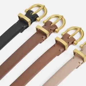 여성 데일리 베이직 기본 스타일 패션 클래식 라운드 버클 벨트