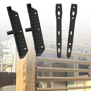 [미국배송] 데크 선블라인드 시스템 브래킷 블라인드 및 셔터용 루버 하드웨어 키트 각 세트는 최대 11개의 보드(48인치 너비)를 보관할 수 있습니다. 루버 브래킷 셔터 하드웨어 키트(1)