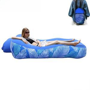 호환 팽창식 소파 침대 수영장 플로팅 래프트 사크 비치 가든 야외 휴대용 접이식 캠핑 셰즈 라운지 리클라