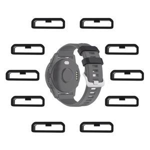 MTHGH 22mm 가민 페닉스 7/6/5 포러너 965 /955 /945 /935 /745 /265 /255 스마트워치 패스너 링 [10개], 소프트 실리콘 교체 커넥터 홀더 루프