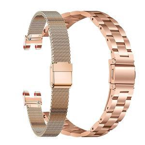 가민 릴리 밴드에 적합한 EANWireless 호환, 메탈 클래식 스테인리스 스틸 스트랩+메탈 메시 손목밴드 교체 슬림 액세서리 핏, 스마트워치 여성 드레시용