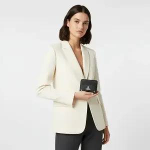 25FW 블랙 ORB 하프문 플랫 지갑 54030003U S000D N403