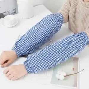 작업용토시 체크 코튼 작업용 오염방지 팔토시 암워머 4계절용