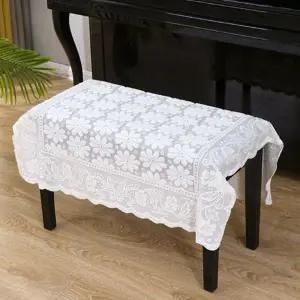 피아노 의자 꽃무늬 레이스 커버 덮개 90 x 90cm
