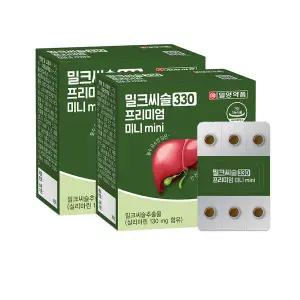 일양약품 밀크씨슬 330 프리미엄 미니 330mg 30정 2박스 - 간건강 보호 실리마